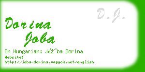 dorina joba business card